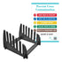6 Slot Chopping Board Stand - Black
