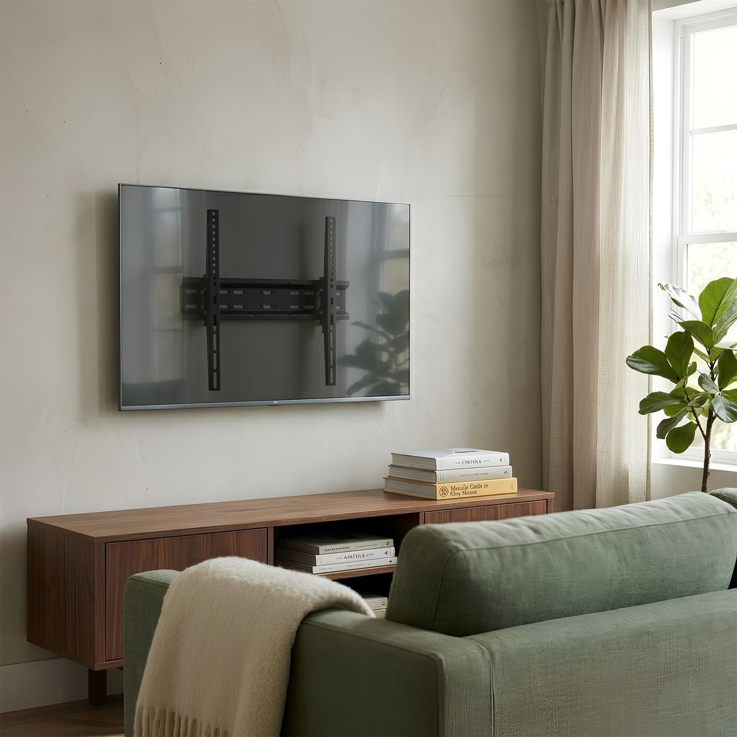 Slimline TV Wall Bracket - 25-55" - Black