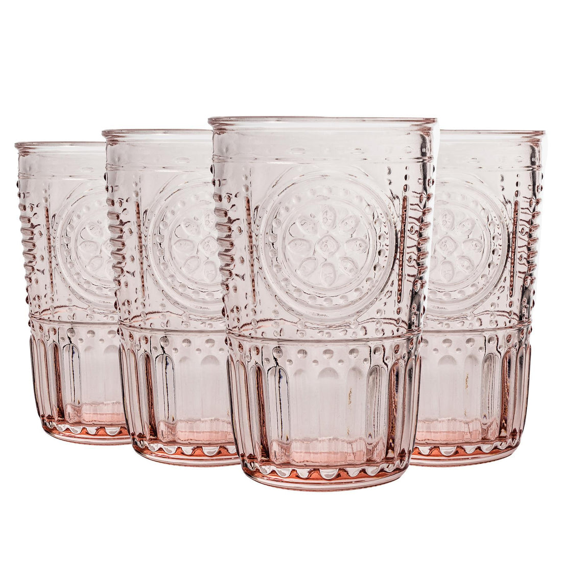 340ml Pink Romantic Highball Glasses - Pack of Four