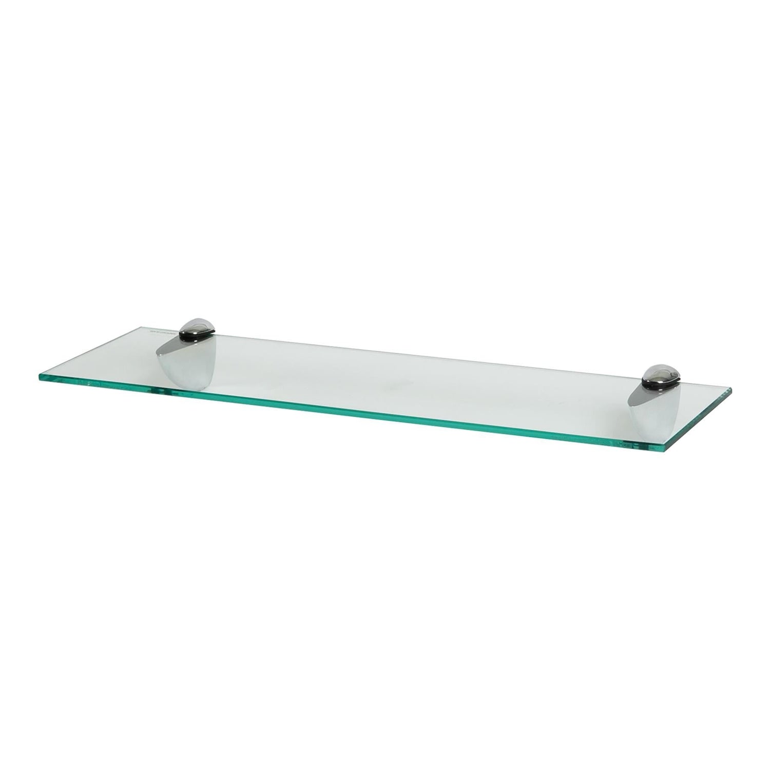60cm Floating Glass Shelf with Chrome Fixings