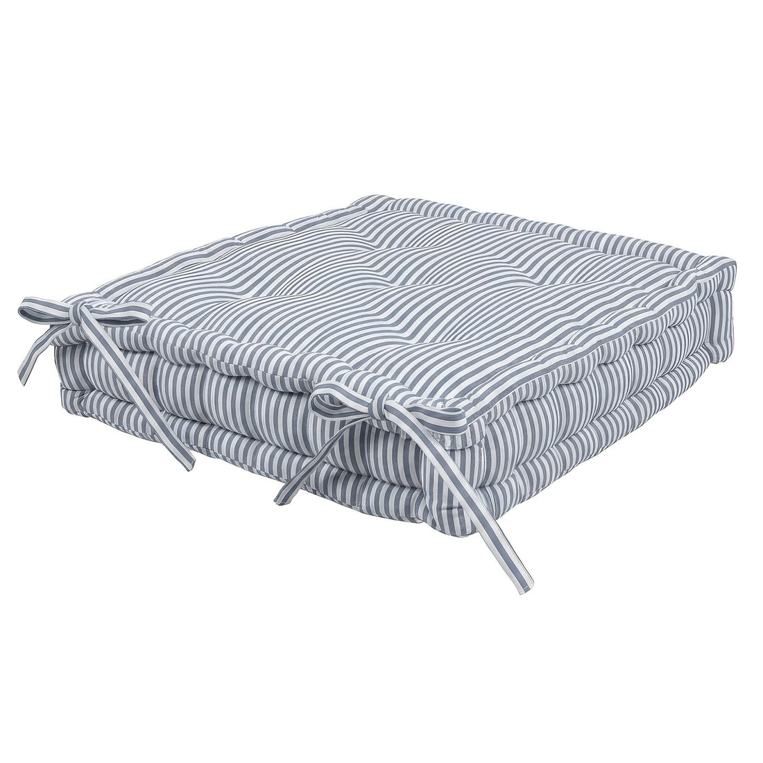 Deluxe Square Seat Pad - 40 x 40cm - Grey Stripe