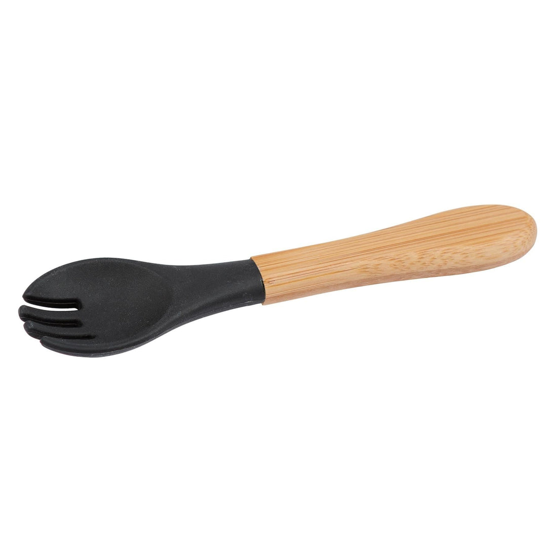 Bamboo Baby Weaning Fork with Black Silicone Tip