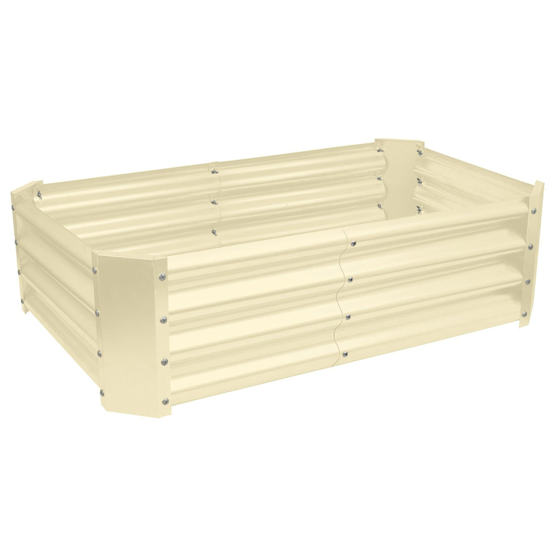 Ivory 120cm x 60cm Rectangular Steel Raised Garden Bed