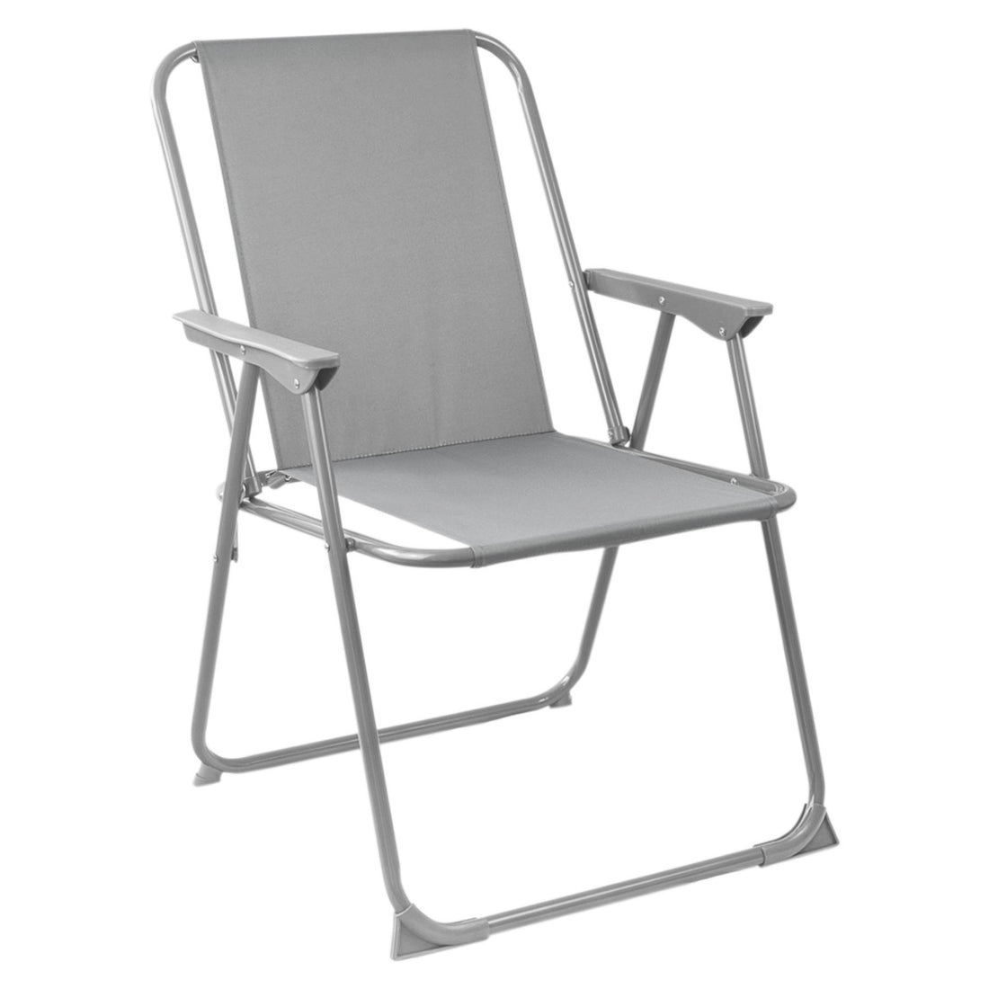 Grey Folding Metal Beach Chair