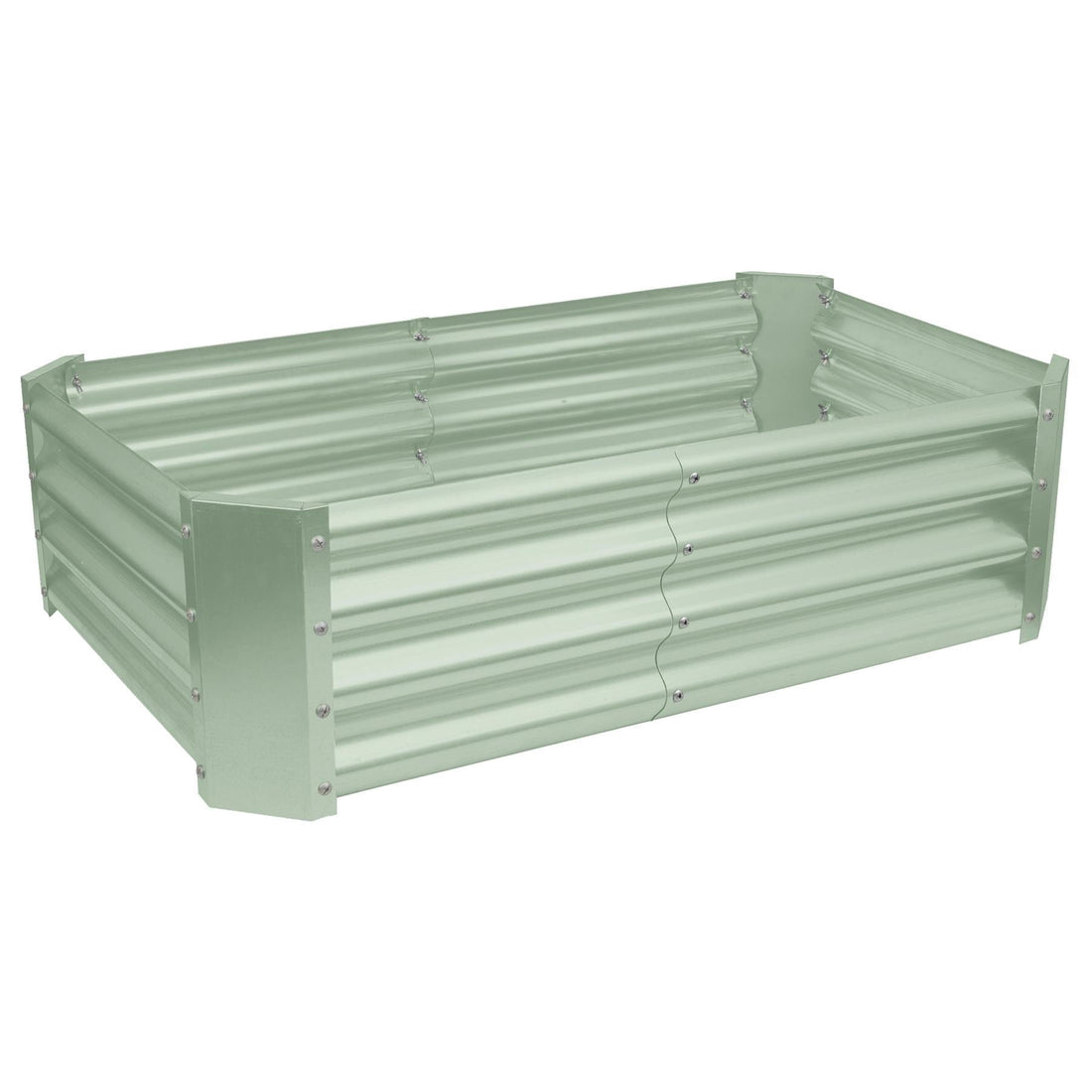 Green 120cm x 60cm Rectangular Steel Raised Garden Bed