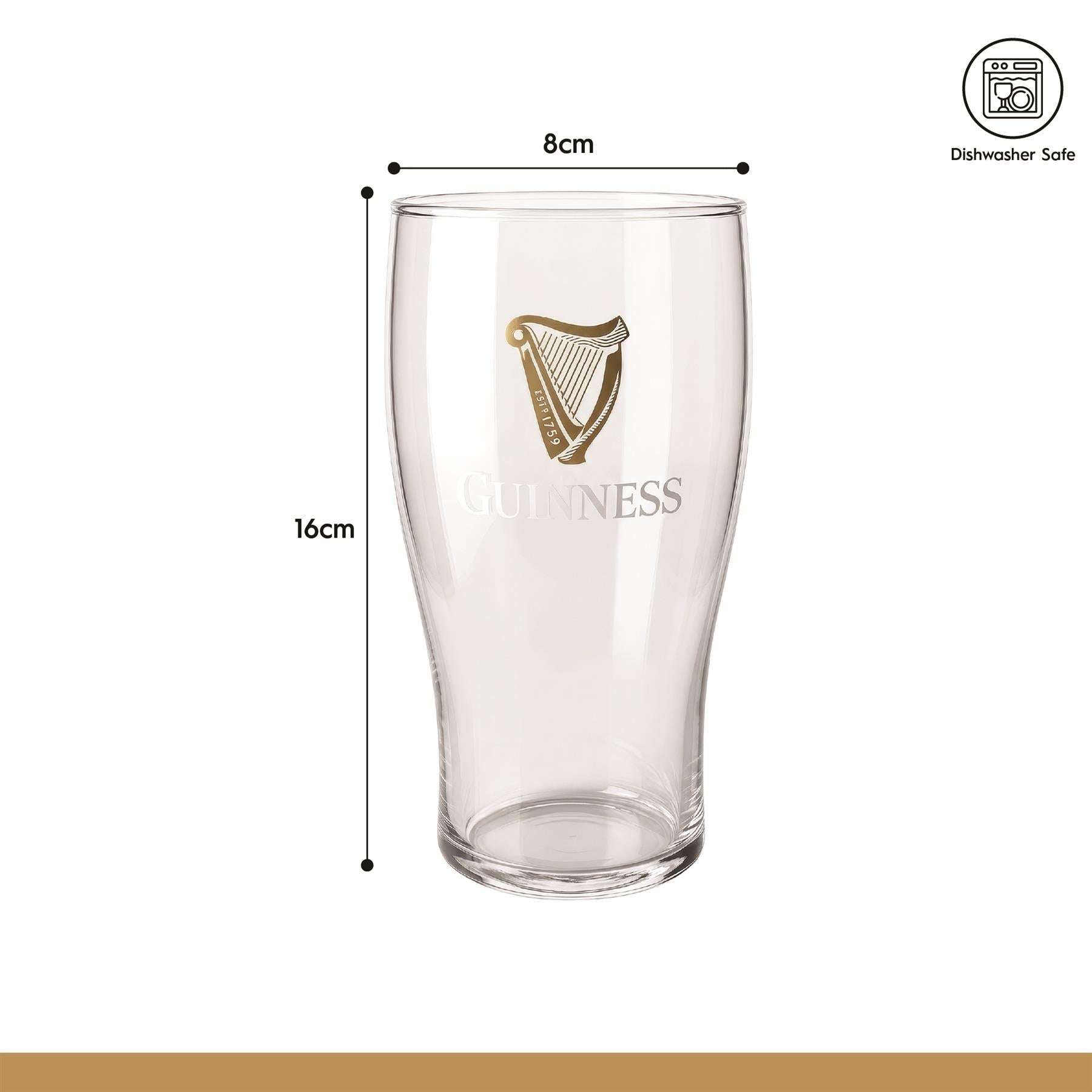 Guinness 2pc Tulip Pint Glass with Bottle Opener Set