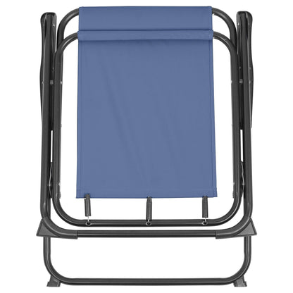 Navy Folding Metal Beach Chair