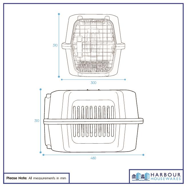 Hard-Sided Cat Carrier - Medium - Grey/Black
