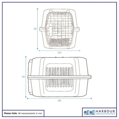 Hard-Sided Cat Carrier - Medium - Grey/Black
