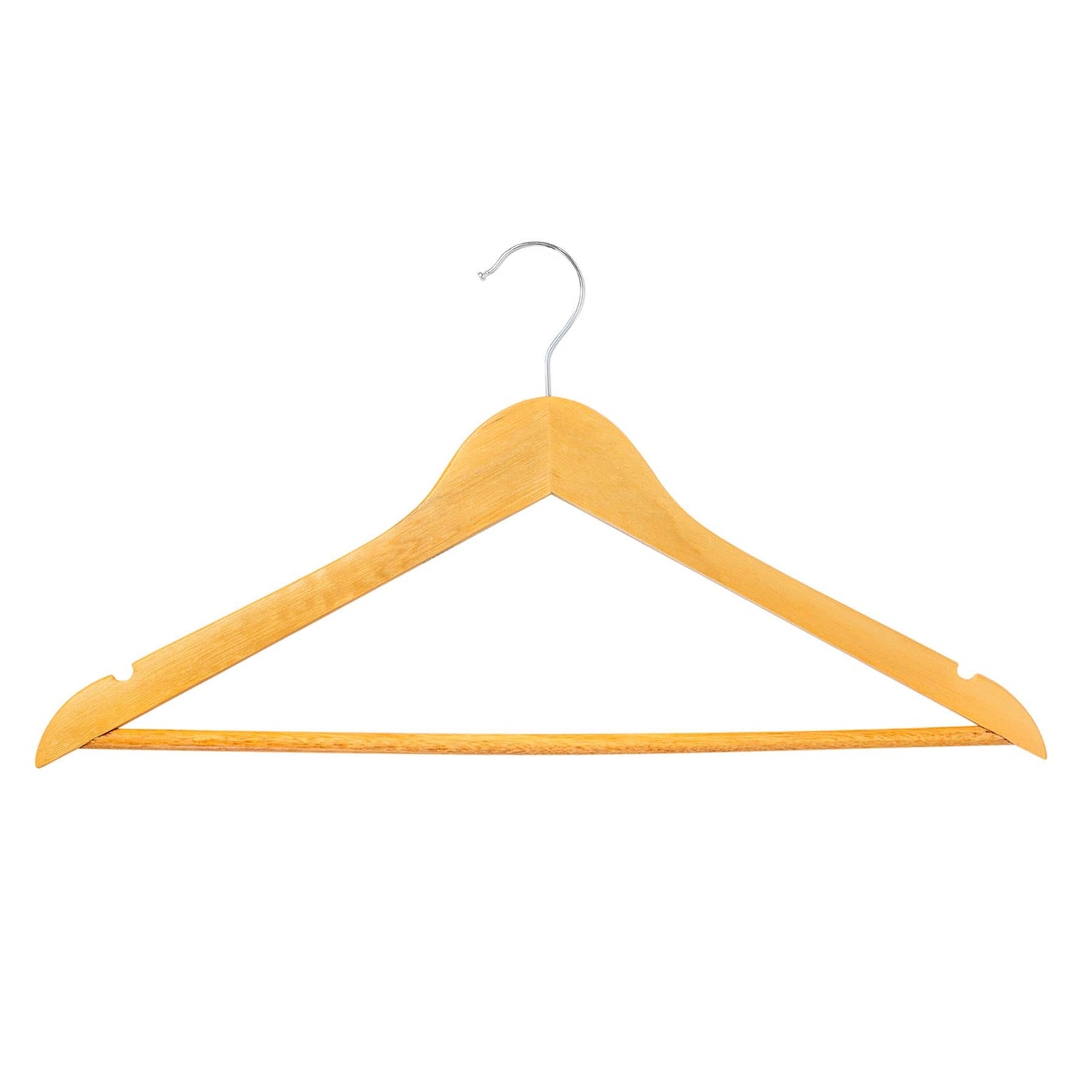 Brown Wooden Coat Hangers - Pack of 10