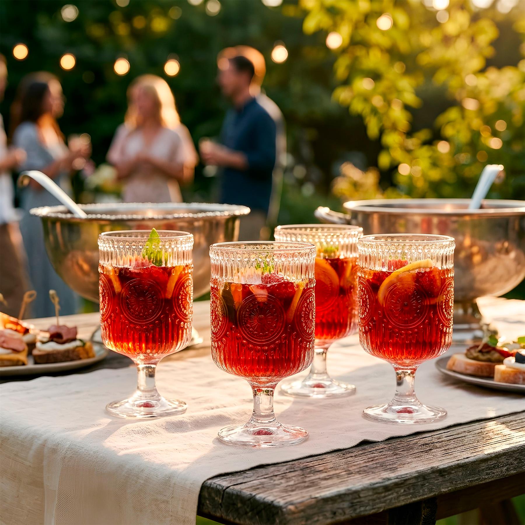 270ml Amore Ribbed Wine Glasses - Pack of Six