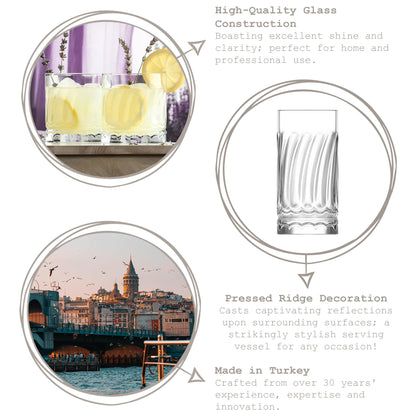 12 Piece Wave Glassware Set