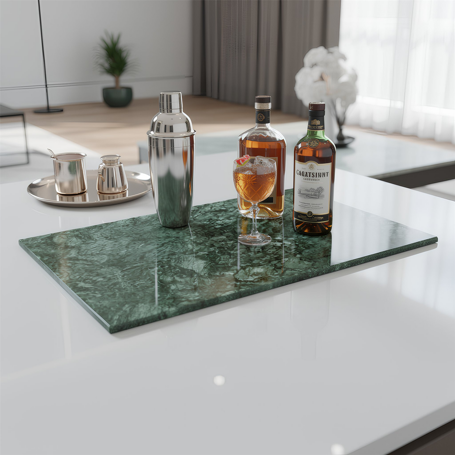 Marble Serving Board - 53 x 32cm - Green