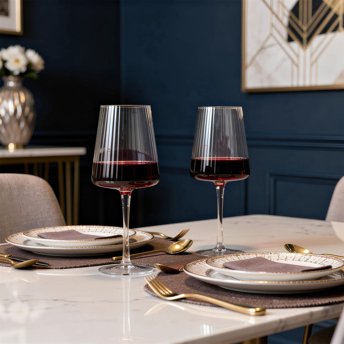 630ml Chelsea Optic Crystal Red Wine Glasses - Pack of 6