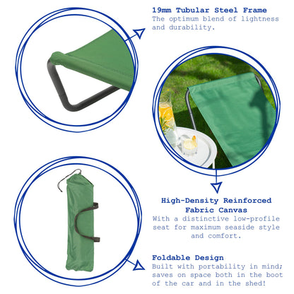 Green Folding Beach Lounger