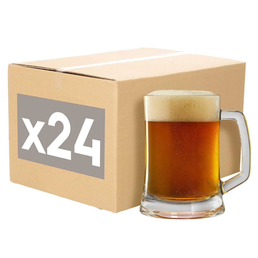 510ml (17oz) Southwark Glass Beer Mugs - Pack of 24