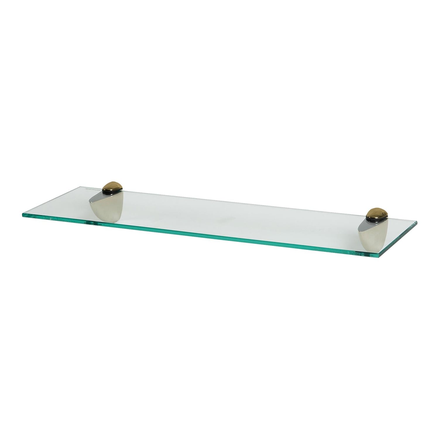 60cm Floating Glass Shelf with Gold Fixings