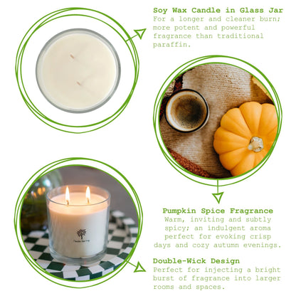 Soy Wax Scented Candle - 400g - Pumpkin Spice