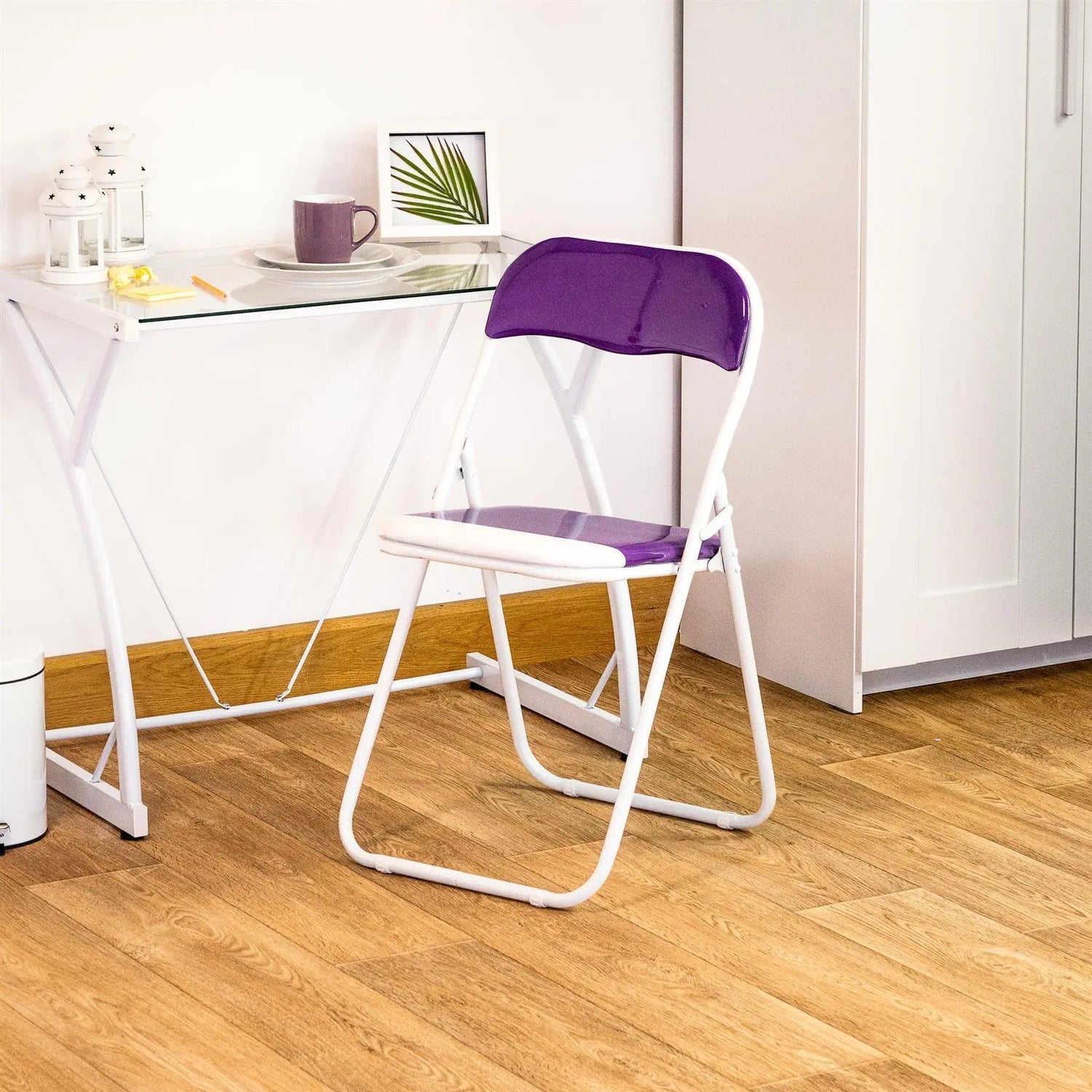 Purple Wave Padded Folding Chair