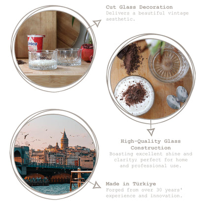 Odin Glass Snack Bowls - 9.5cm - Pack of Two