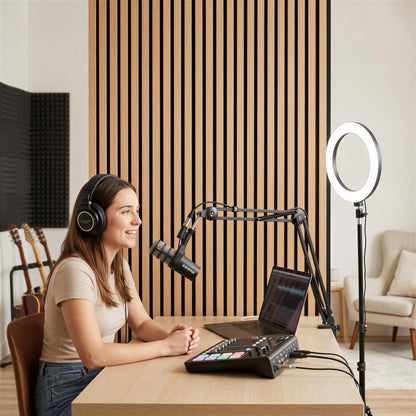 Wooden Acoustic Wall Panels - 120 x 60cm - Light Oak/Black - Pack of 2