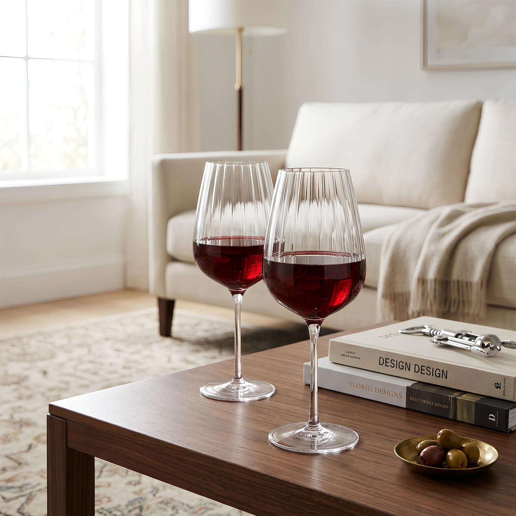 640ml Kensington Optic Crystal Red Wine Glasses - Pack of 6