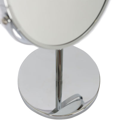 18.5cm x 34.5cm Chrome Pedestal Mirror