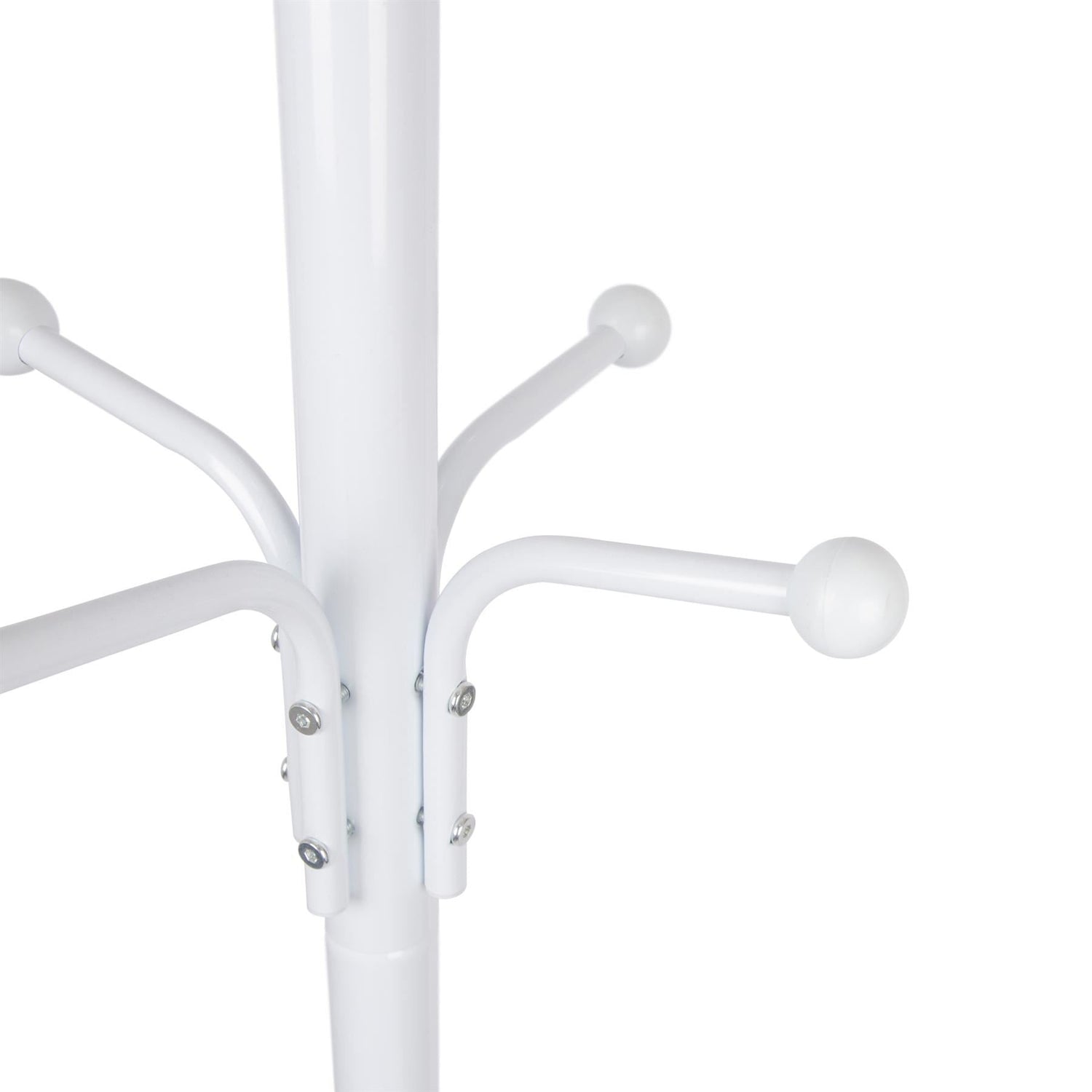 White Free-Standing Steel Coat Rack