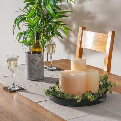 33cm Black Round Lacquer Tray