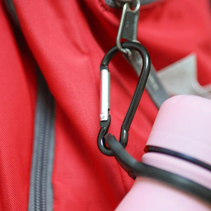 500ml Pink Stainless Steel Water Bottle with Carabiner Clip