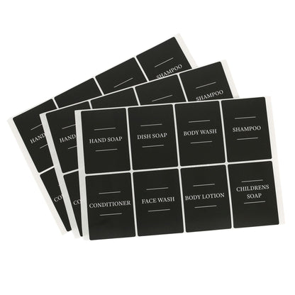 24pc Black Soap Dispenser Labels Set - Pack of Three