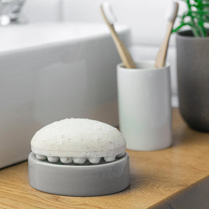 Grey Ceramic Soap Dish