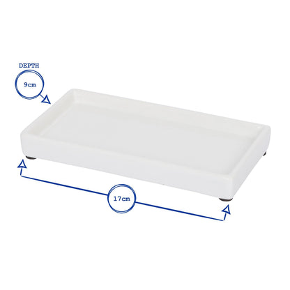 2pc 500ml Glass Soap Dispenser with White Labels &amp; Ceramic Tray