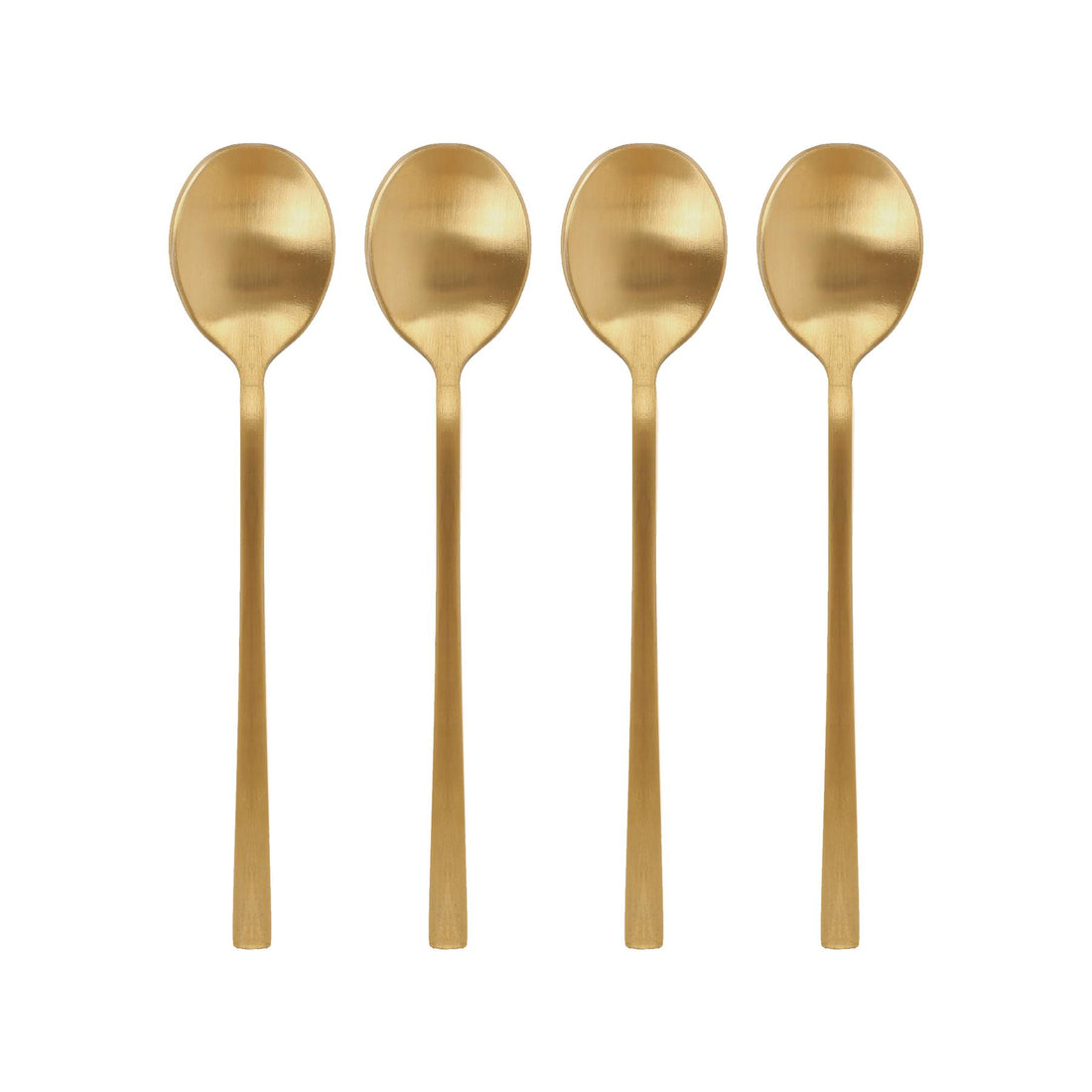 Gold 14.5cm Stainless Steel Teaspoons - Pack of 4