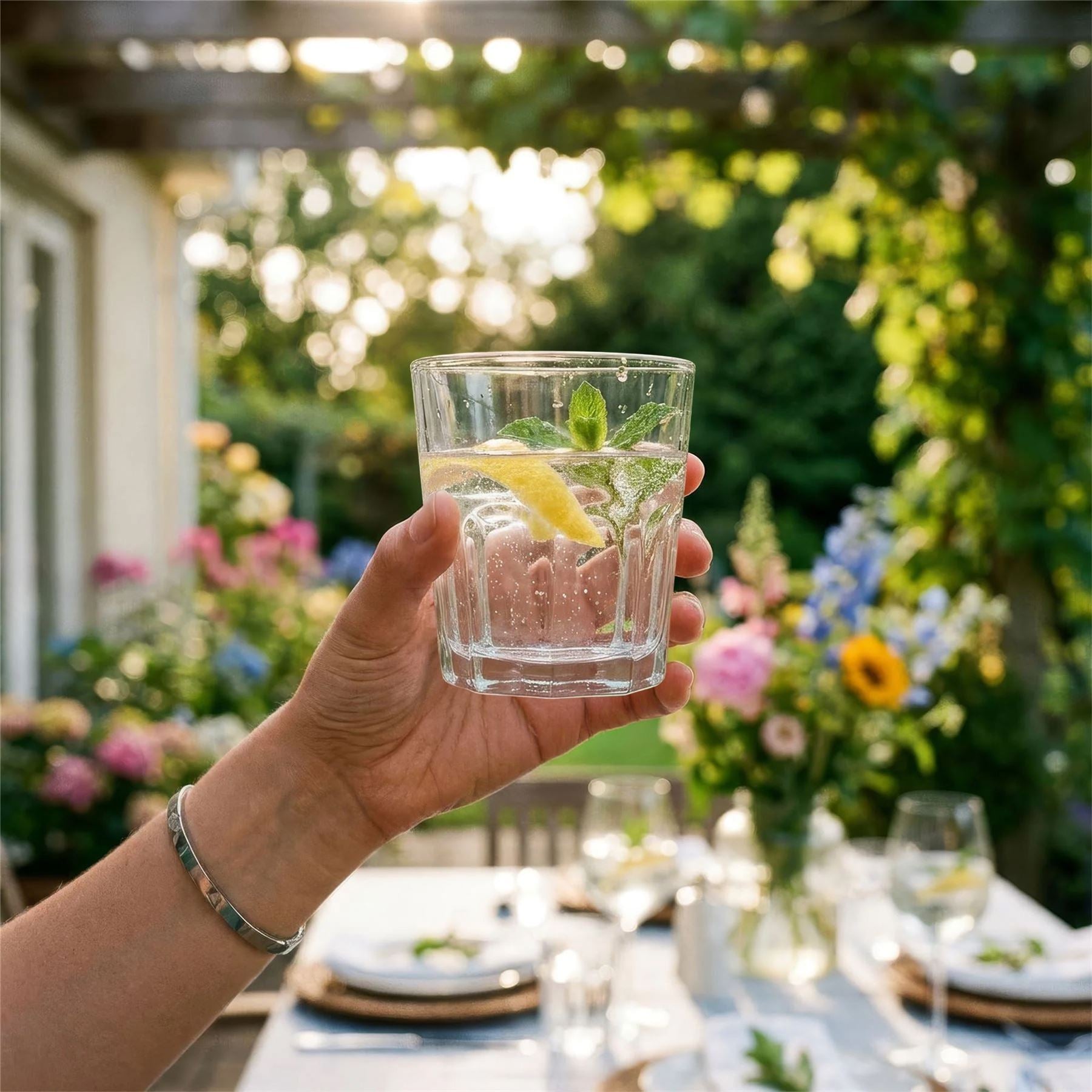 285ml Panelled Glass Tumblers - Pack of Six