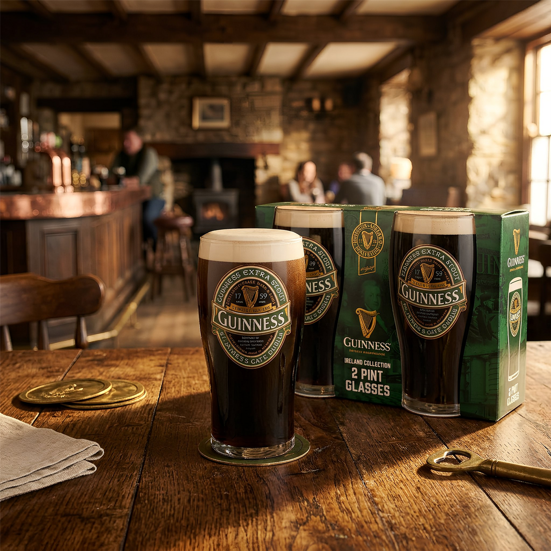 Guinness 2pc Ireland Pint Glass Set