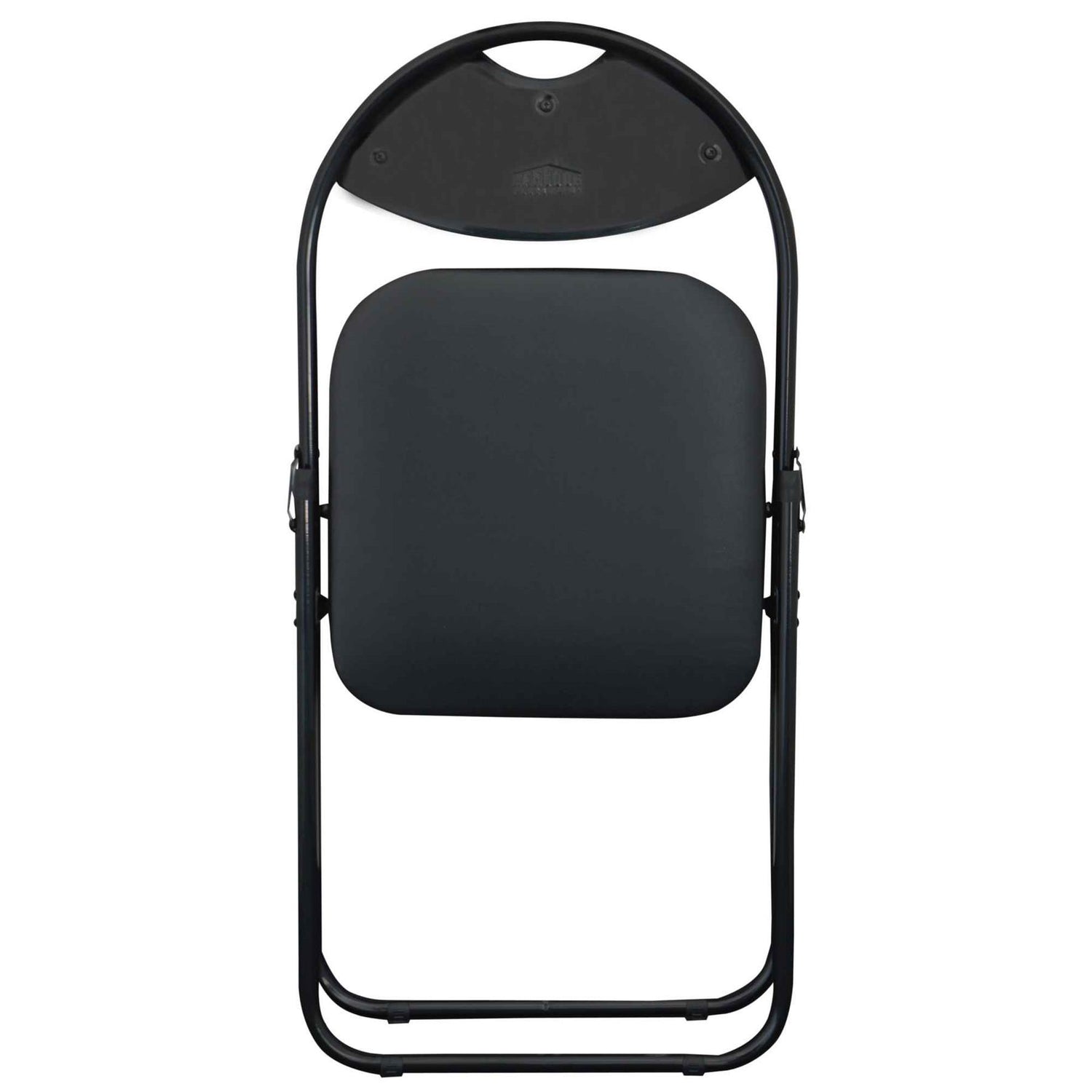 Black Curved Black Framed Padded Folding Chair