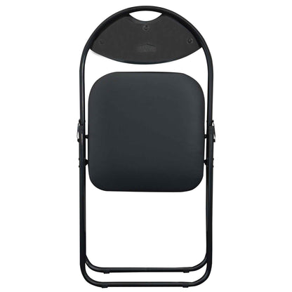 Black Curved Black Framed Padded Folding Chair