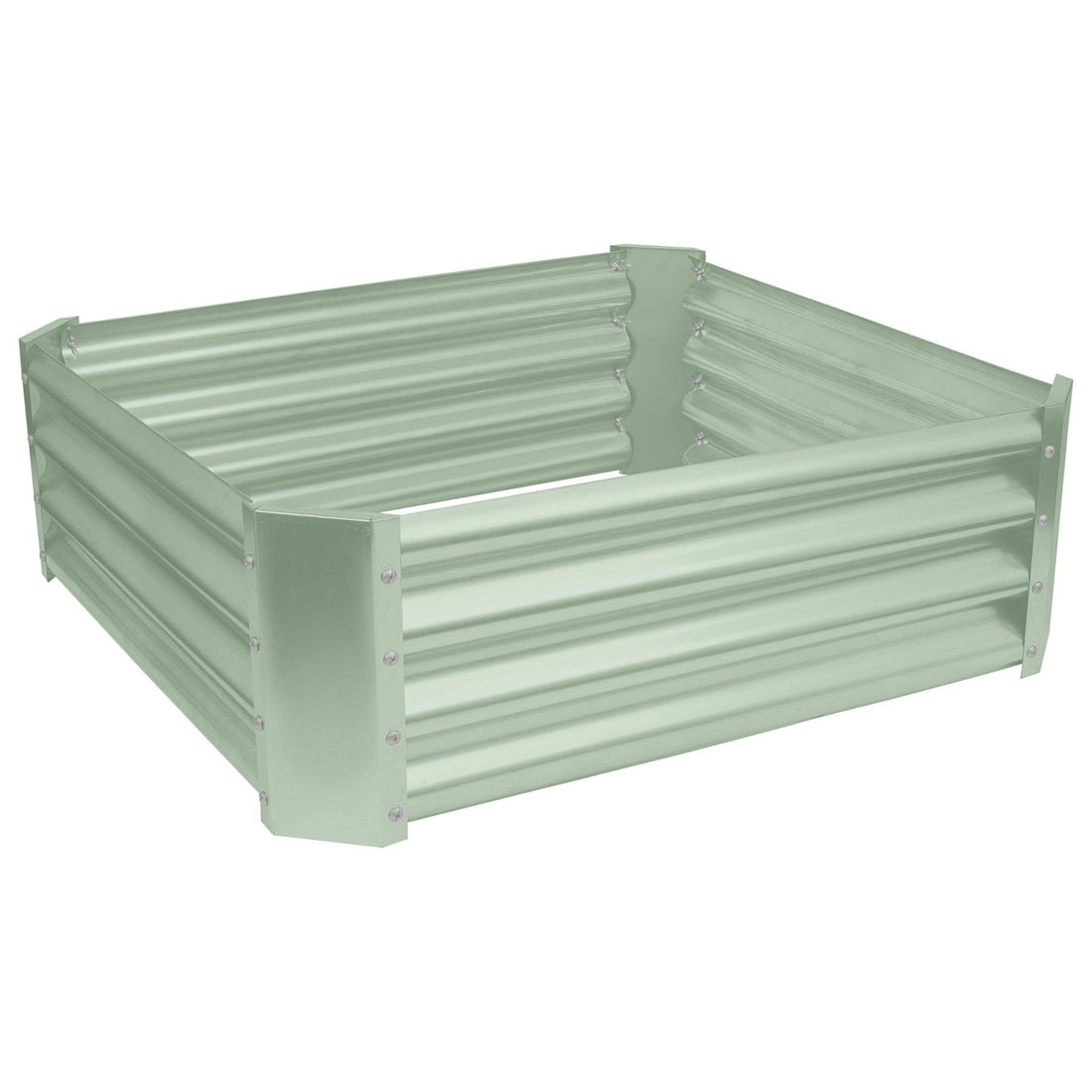 Green 90cm x 90cm Square Steel Raised Garden Bed