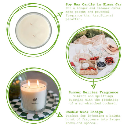 Soy Wax Scented Candle - 400g - Summer Berries