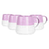 370ml Colour Block Flecked Stoneware Belly Mugs - Lavender - Pack of 4
