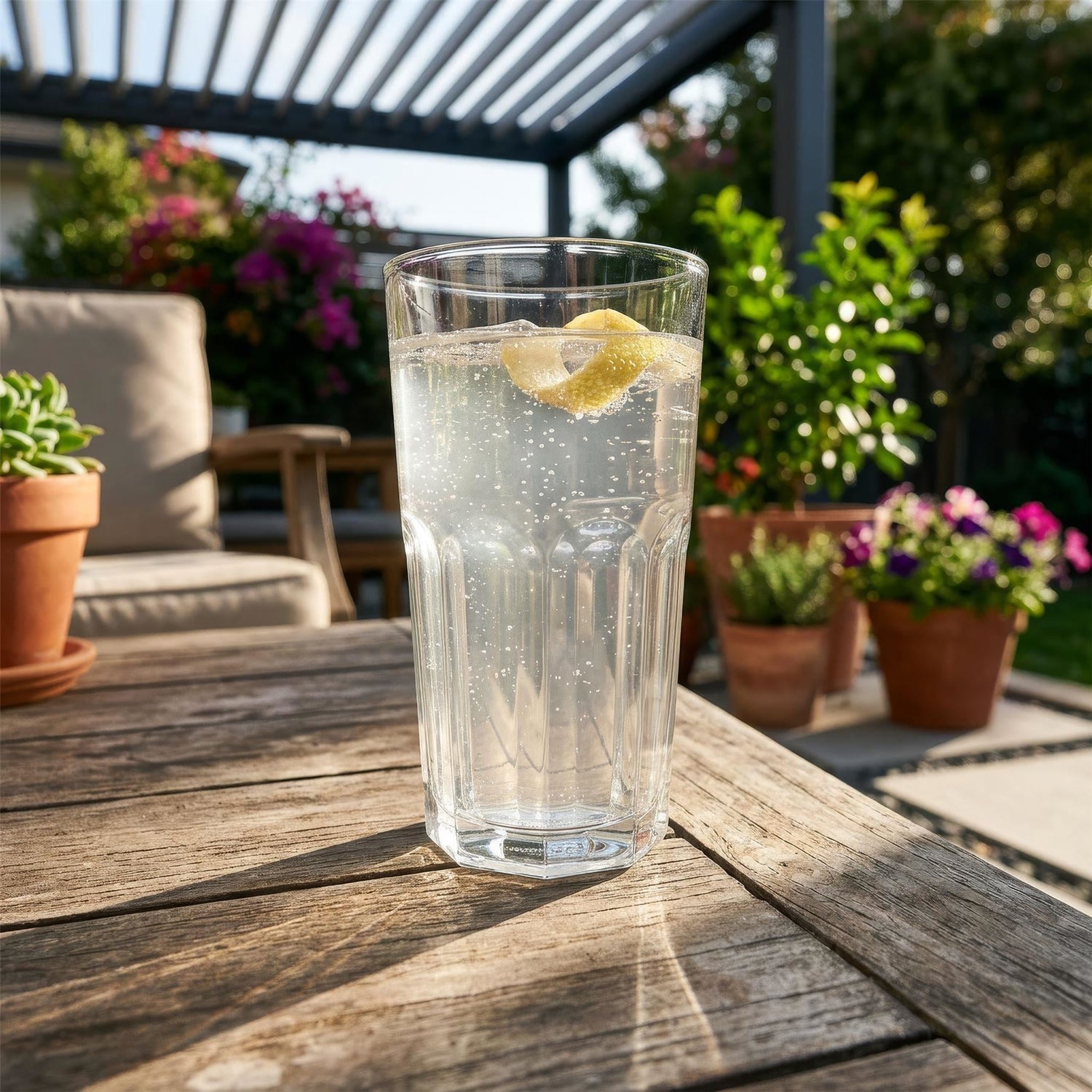 400ml Panelled Highball Glasses - Pack of Six