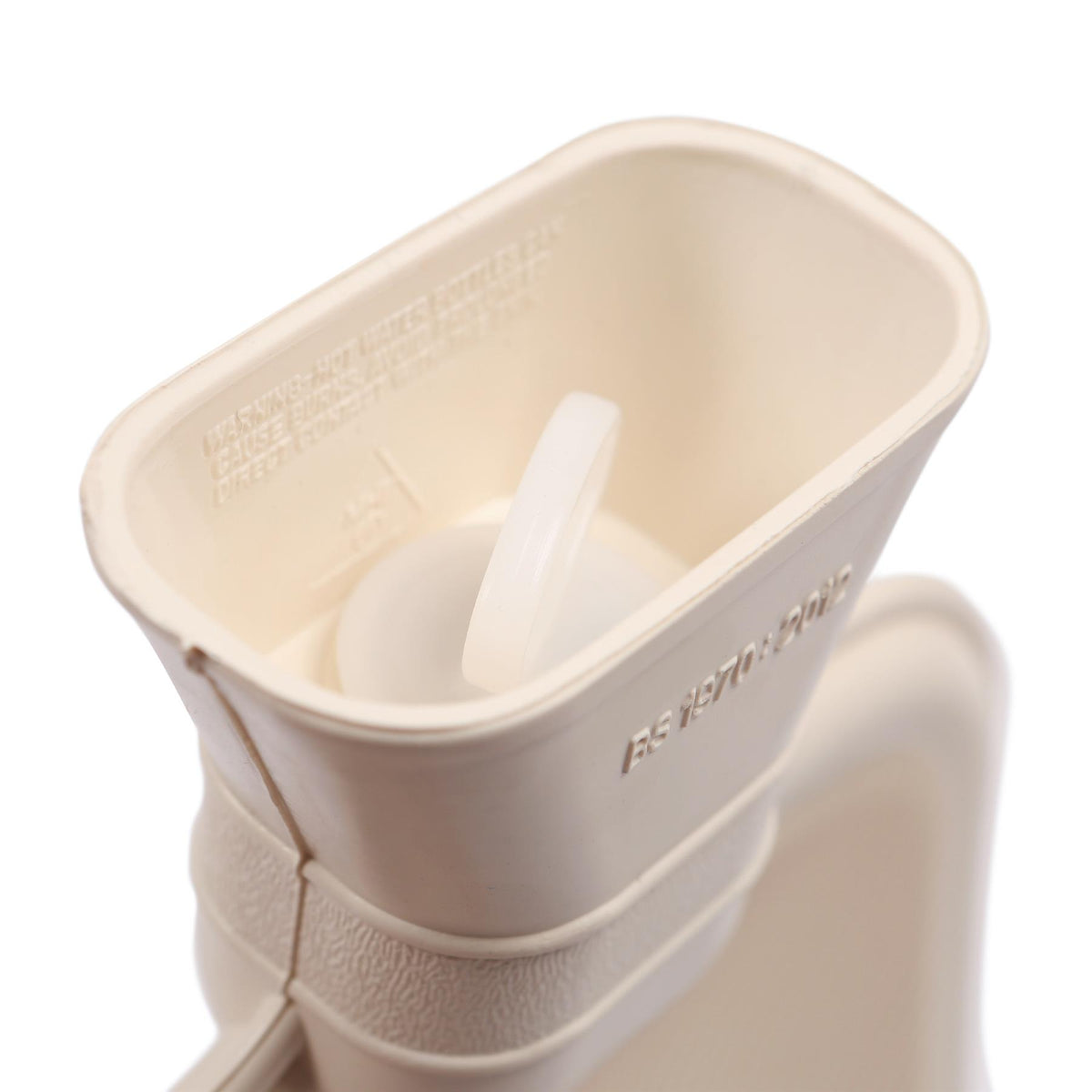 Hot Water Bottle with Knitted Cover - 1.8L - Cream/Cream