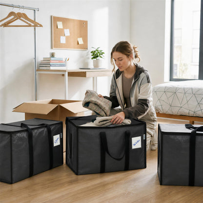 Large Heavy Duty Moving Bags - 90L - Anthracite - Pack of Six