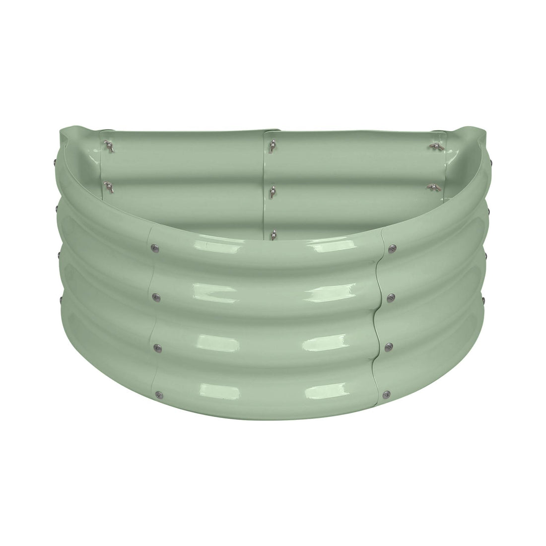 Green 60cm x 30cm Semicircular Steel Raised Garden Bed