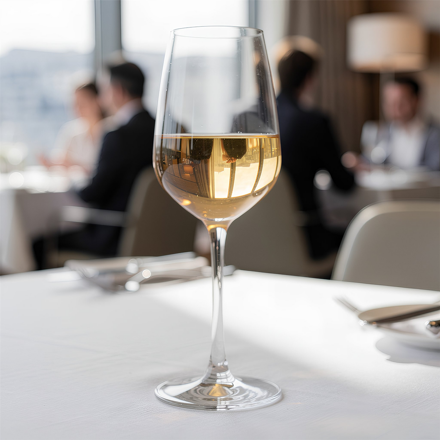 400ml Knightsbridge Crystal White Wine Glasses - Pack of 6