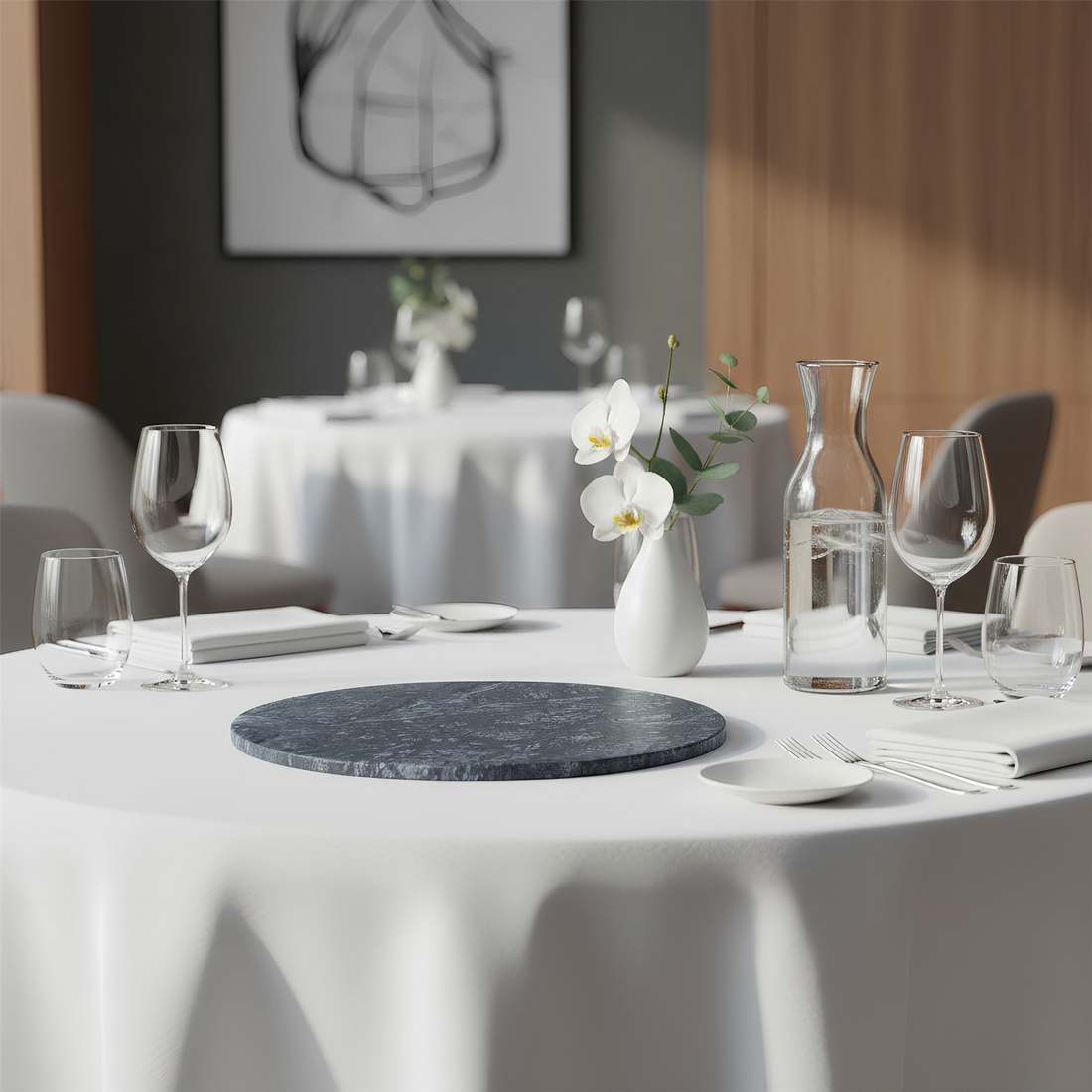 Marble Serving Board - 33cm - Black