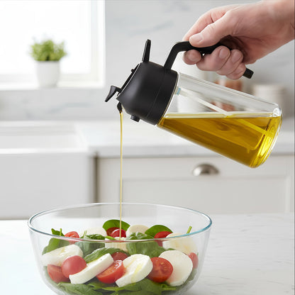 470ml 2-in-1 Glass Olive Oil Spray Bottle