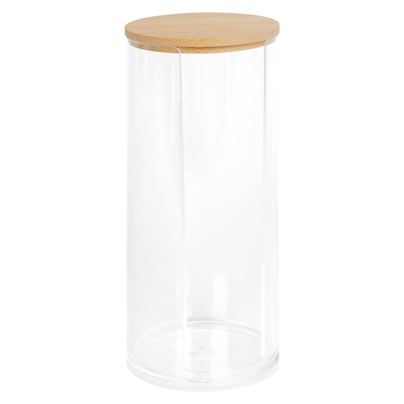 Tall Cotton Pad Holder with Bamboo Lid - By Harbour Housewares