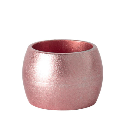 Metallic Rose Gold Melamine Napkin Rings - Pack of Six